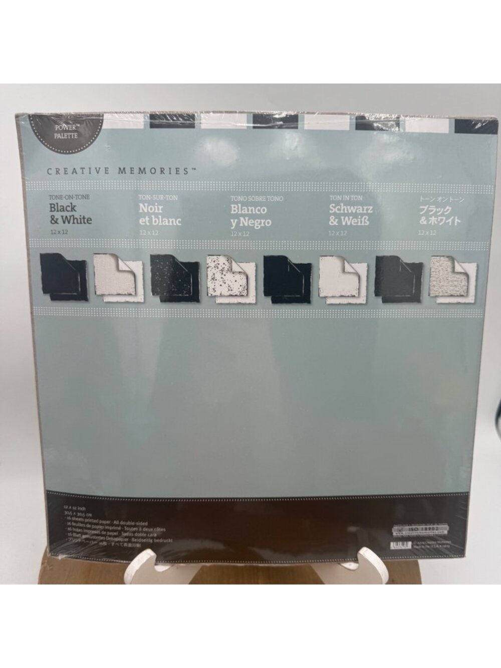 Creative Memories 12x12 Black & White Tone-on-Tone Power Palette designed for sc